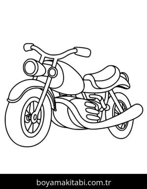 Motosiklet boyama sayfası – eğlenceli etkinlik, el becerilerini geliştirir