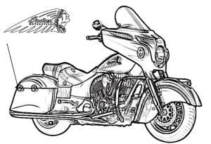 Motosiklet boyama sayfası,  coloring page, Indian Chieftain, 