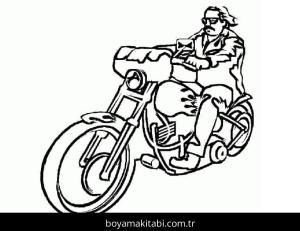 Motosiklet boyama sayfası – yaratıcılığı geliştirir, keyifli zaman