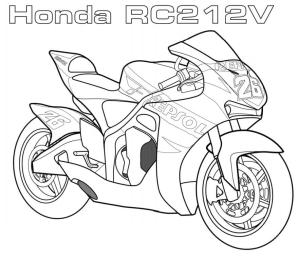 Motosiklet boyama sayfası,  coloring page, Honda RC2 12V, 