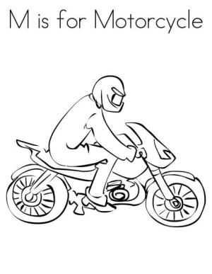 Motosiklet boyama sayfası,  coloring page, M Motosiklet Içindir, 