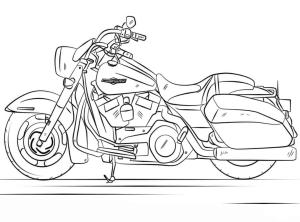 Motosiklet boyama sayfası,  coloring page, Harley Davidson Yol Kralı, 