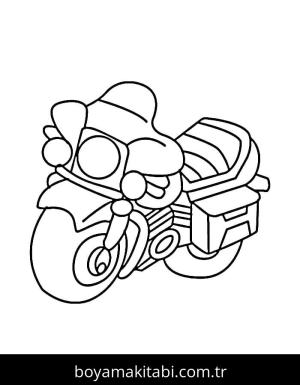 Motosiklet boyama sayfası – evde etkinlik, ücretsiz yazdır