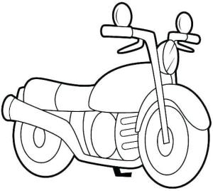 Motosiklet boyama sayfası,  coloring page, Normal Bir Motosiklet, 