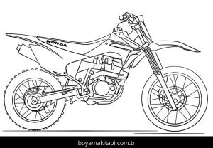 Motosiklet boyama sayfası – yaratıcılık, eğlenceli etkinlik