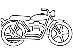 Motosiklet boyama sayfası,  coloring page, Basit Motosiklet, 