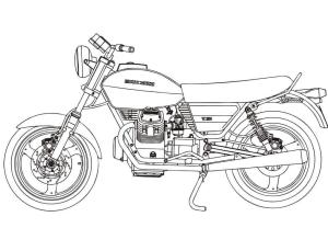 Motosiklet boyama sayfası,  coloring page, Moto Guzzi V50, 