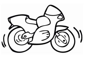 Motosiklet boyama sayfası,  coloring page, Sevimli Motosiklet, 