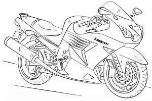 Motosiklet boyama sayfası,  coloring page, Ninja ZX14, 