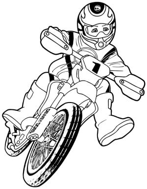 Motosiklet boyama sayfası,  coloring page, Çocuk Binme Motosiklet, 