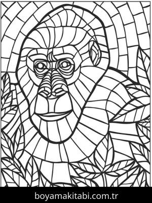 Mozaik boyama sayfası – el becerilerini geliştirir, boyama çalışması