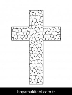 Mozaik boyama sayfası – boyama etkinliği, çocuk aktivitesi