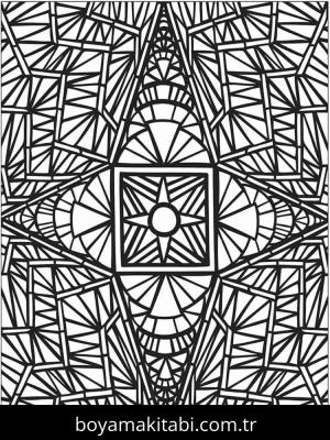 Mozaik boyama sayfası – evde etkinlik, ücretsiz yazdır