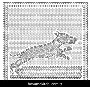 Mozaik boyama sayfası – eğitici aktivite, yaratıcılık