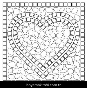 Mozaik boyama sayfası – yaratıcılığı geliştirir, keyifli zaman