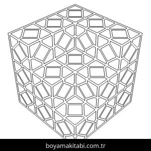 Mozaik boyama sayfası – okul öncesi, evde etkinlik