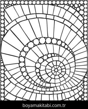 Mozaik boyama sayfası – eğlenceli etkinlik, el becerilerini geliştirir