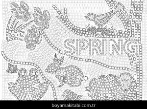 Mozaik boyama sayfası – eğitici aktivite, yaratıcılık