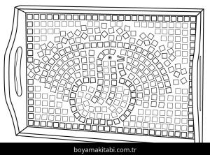Mozaik boyama sayfası – okul öncesi, evde etkinlik