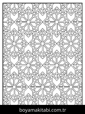 Mozaik boyama sayfası – boyama çalışması, yaratıcılığı geliştirir