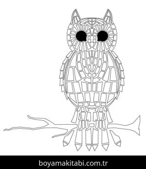 Mozaik boyama sayfası – okul öncesi, evde etkinlik