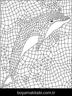 Mozaik boyama sayfası – çocuklar için, çizgi film temalı