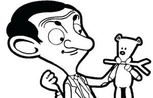 Mr. Bean boyama sayfası,  coloring page, Fasulye ve Oyuncaklar, 