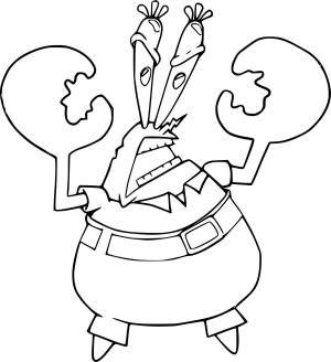 Mr. Krabs boyama sayfası, Mr. Krabs coloring page, , 