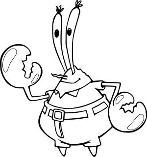 Mr. Krabs boyama sayfası, Mr. Krabs coloring page, , 