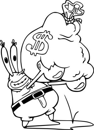 Mr. Krabs boyama sayfası, Mr. Krabs coloring page, , 