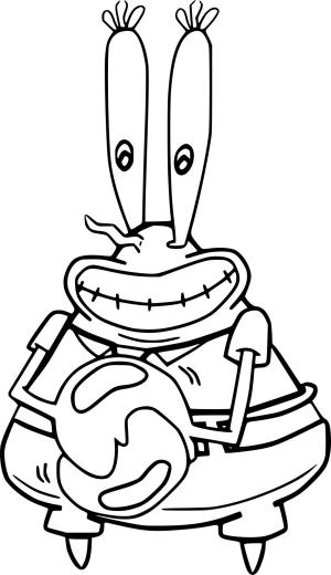 Mr. Krabs boyama sayfası, Mr. Krabs coloring page, , 