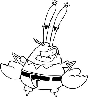 Mr. Krabs boyama sayfası, Mr. Krabs coloring page, , 