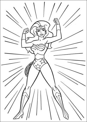 Mucize Kadın (Wonder Woman) boyama sayfası,  coloring page, Güçlü Harika Kadın, 