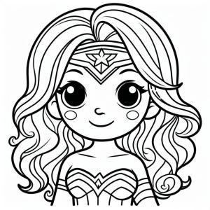 Mucize Kadın (Wonder Woman) boyama sayfası,  coloring page, Mucize Kadın temel çizimini yap, 