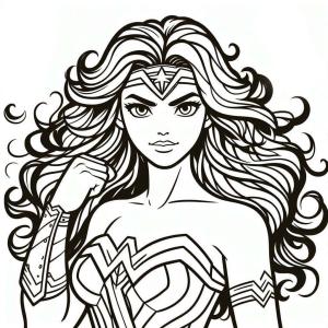 Mucize Kadın (Wonder Woman) boyama sayfası,  coloring page, Mucize Kadın basitçe çizin, 