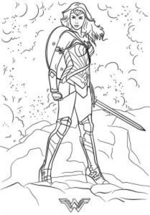 Mucize Kadın (Wonder Woman) boyama sayfası,  coloring page, Wonder Woman Savaşçı, 