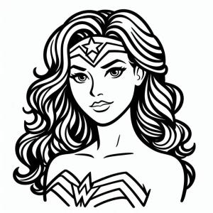 Mucize Kadın (Wonder Woman) boyama sayfası,  coloring page, Mucize Kadın sevimli çiz, 