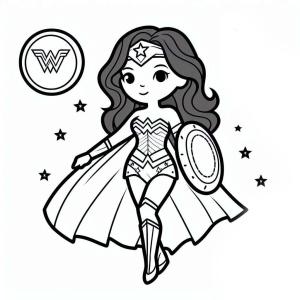 Mucize Kadın (Wonder Woman) boyama sayfası,  coloring page, Mucize Kadın chibi çiz, 