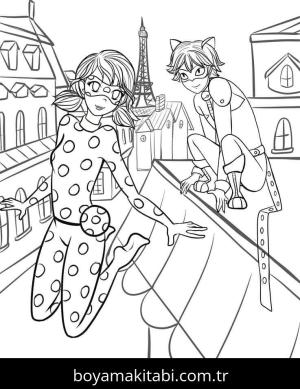 Mucize Uğur Böceği boyama sayfası – çocuklar için, çizgi film temalı