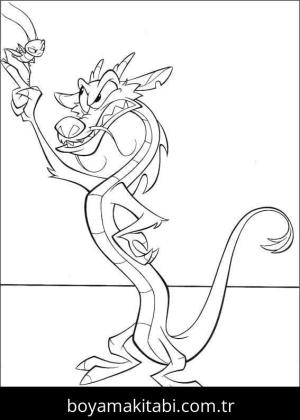 Mulan boyama sayfası – okul öncesi, evde etkinlik