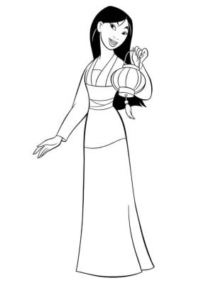 Mulan boyama sayfası,  coloring page, Mulan Ayakta, 