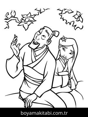 Mulan boyama sayfası – sanatsal çalışma, çocuklar için