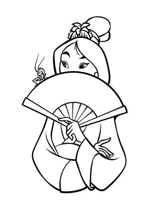 Mulan boyama sayfası,  coloring page, Mushulu Fanlı Mulan, 