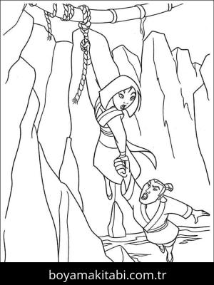 Mulan boyama sayfası – çocuklar için, çizgi film temalı