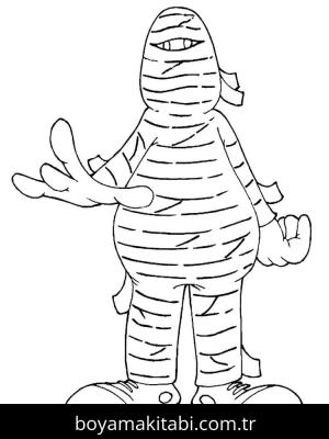 Mumya boyama sayfası – boyama çalışması, yaratıcılığı geliştirir