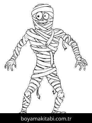 Mumya boyama sayfası – eğitici aktivite, yaratıcılık