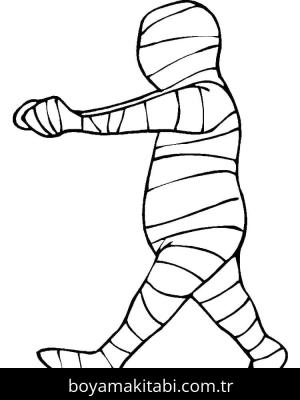 Mumya boyama sayfası – sevimli karakter, sanatsal çalışma