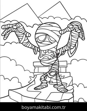 Mumya boyama sayfası – yaratıcılığı geliştirir, keyifli zaman