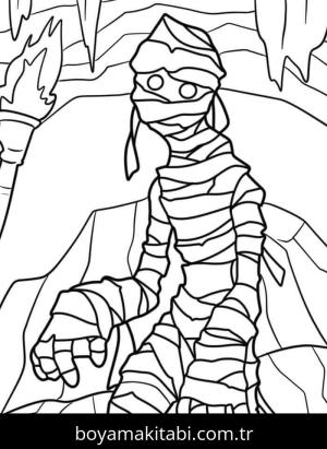 Mumya boyama sayfası – yaratıcılık, eğlenceli etkinlik