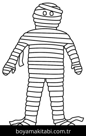 Mumya boyama sayfası – eğitici aktivite, yaratıcılık